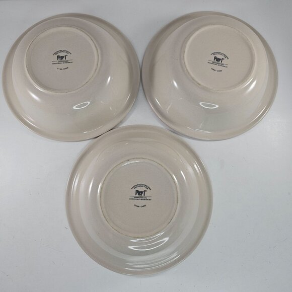 Pier 1 Valencia Soup Cereal Bowl Set of 3 Spiral Design 8.25 Inch - Picture 7 of 10